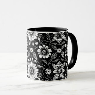 B&W Daisy Dose  Mug