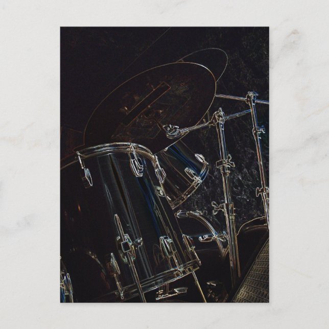 B/W Drumset 5 Postcard (Front)