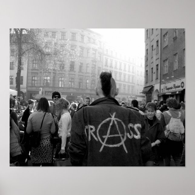 B & W Fine Art Photograph Berlin Punk Poster (Front)