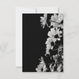 B&W Flowers Card