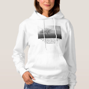 B&W Foggy Morning Sunrise Hoodie
