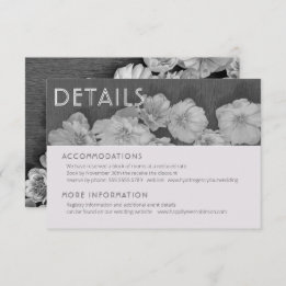 B & W Garden Hellebore Details Enclosure Card