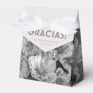 B & W Garden Hellebore Favour Box