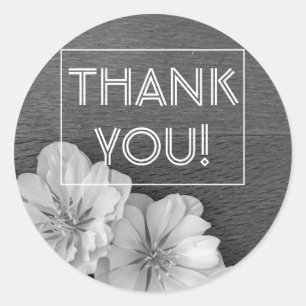 B & W Garden Hellebore Favour Sticker