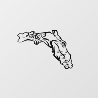 B&W Gator Tribal  UoF  Window Cling