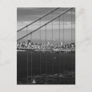 B&W Golden Gate Bridge Postcard