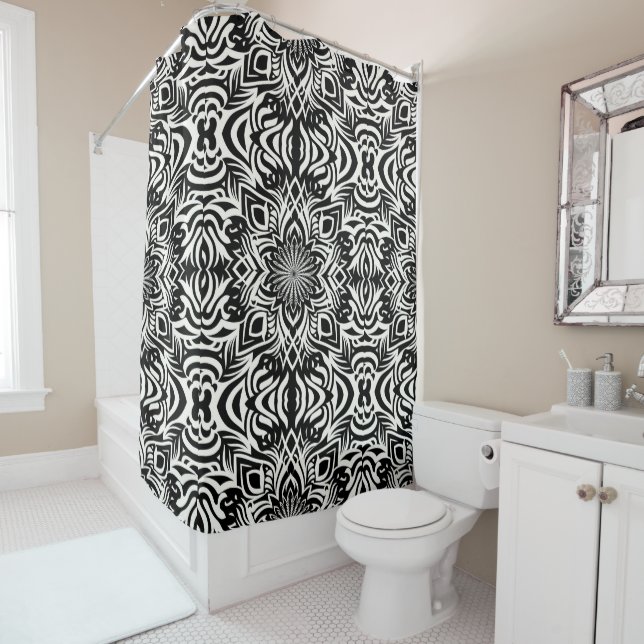 B&W Harmony Shower Curtain (In Situ)