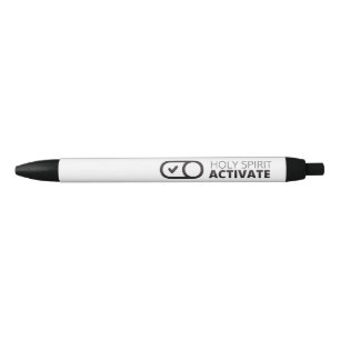 B/W Holy Spirit Activate Icon Gospel Graphics Gosp Black Ink Pen