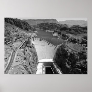 B&W Hoover Dam 3 Poster