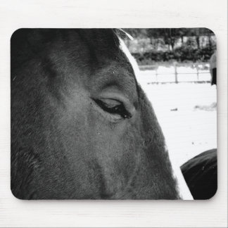 B&W Horse Mouse Mat