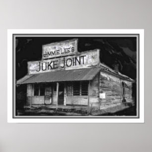 B&W Juke Joint Poster 13 x 19