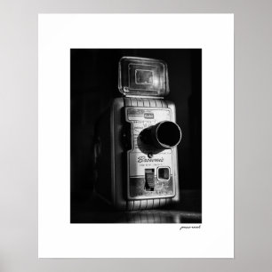B&W Kodak Brownie 8mm Movie Poster Print