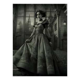 B&W Lady  Poster