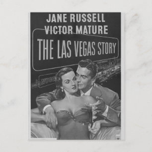 B&W Las Vegas poster Postcard