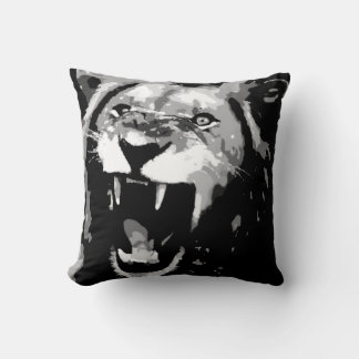 B&W Lion American MoJo Pillow