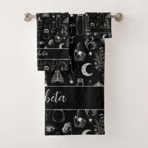 B/W Magic Bugs and Stuff Bath Towel Set