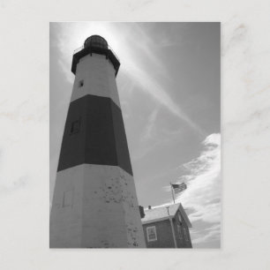 B&W - Montauk Lighthouse - Post Card