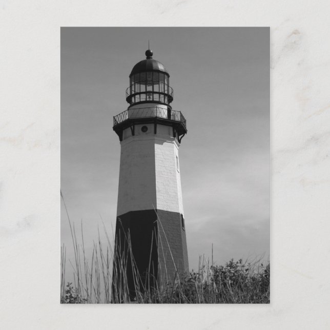 B&W - Montauk Lighthouse - Post Card 2 (Front)