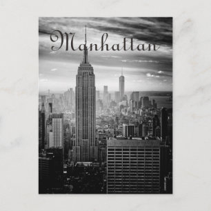 B&W New York city Postcard