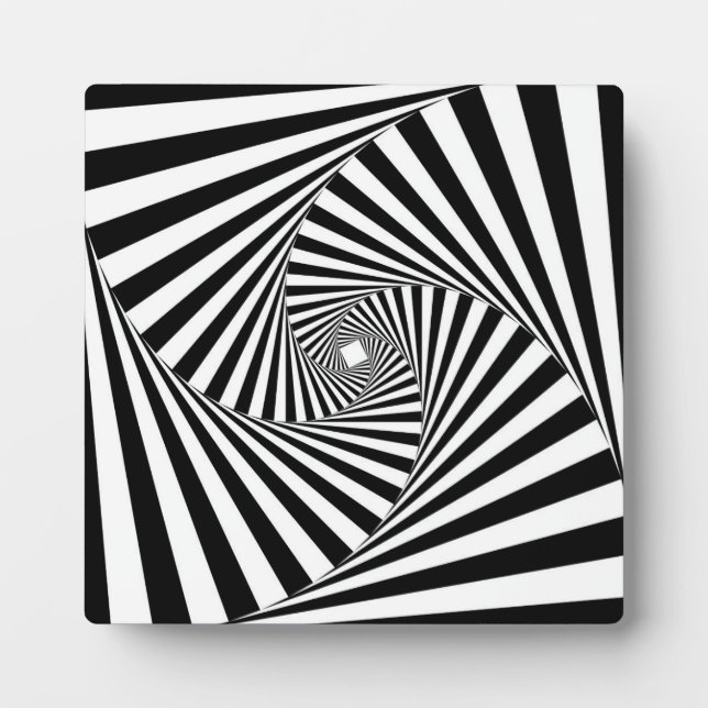 B&W Optical Illusion Background Plaque (Front)