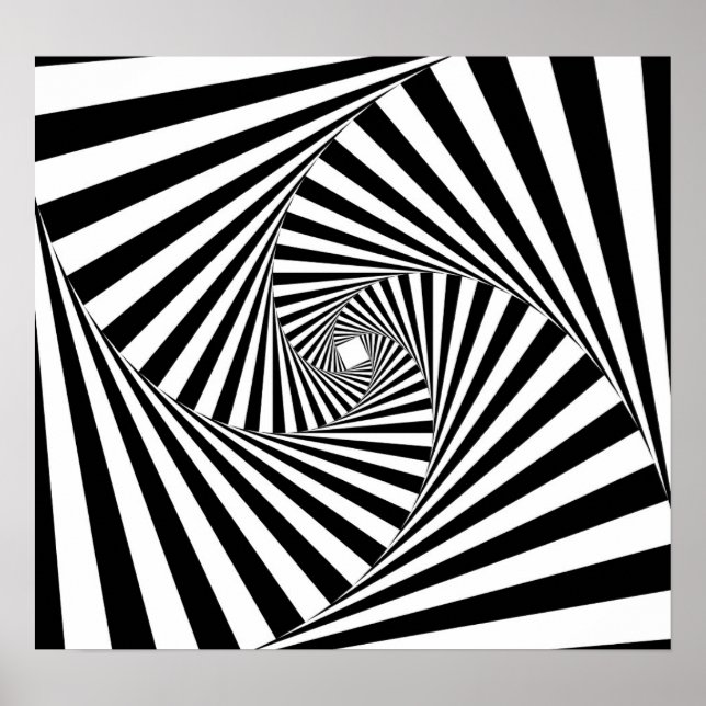 B&W Optical Illusion Background Poster (Front)