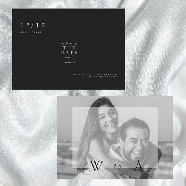 B/W Photo Black Wedding Save the Date (Creator Uploaded)