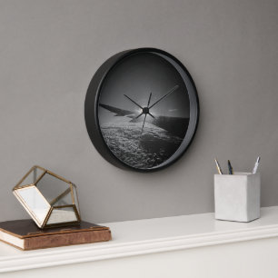 B&W Plane Photo Clock