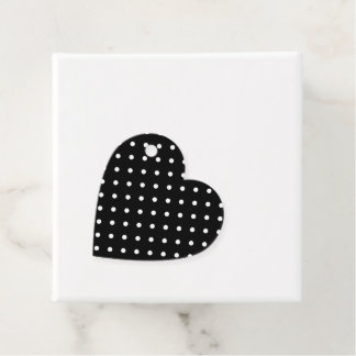 B&W Polkadots Favour Tags