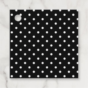 B&W Polkadots Favour Tags