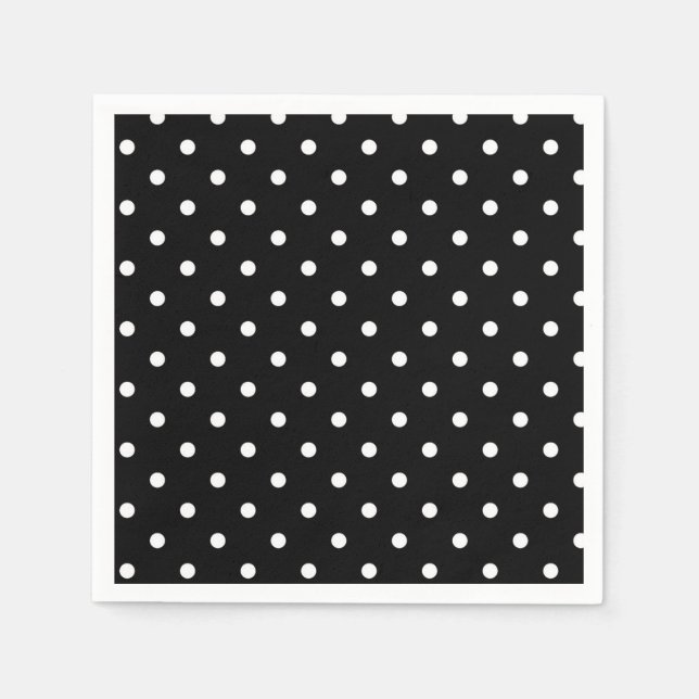 B&W Polkadots Napkin (Front)