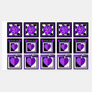 b&w Purple hearts beating