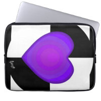 B&W Purple Hearts Beating