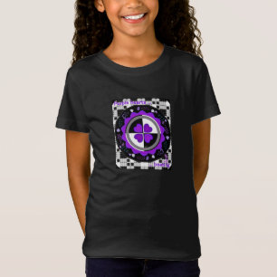 B&W Purple Hearts Beating T-Shirt