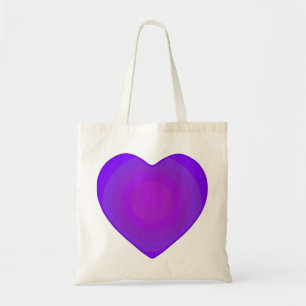 B&W Purple Hearts Beating Tote Bag