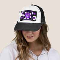 B&W Purple Hearts Beating