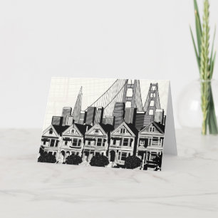 B&W San Francisco California Card