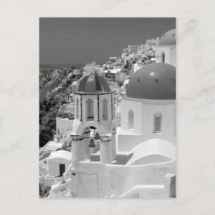 B&W Santorini 2 Postcard