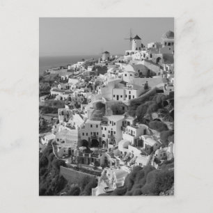 B&W Santorini 5 Postcard