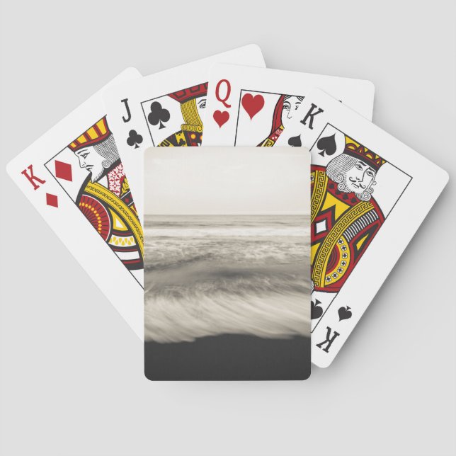 B&W seascape, Hawaii Playing Cards (Back)
