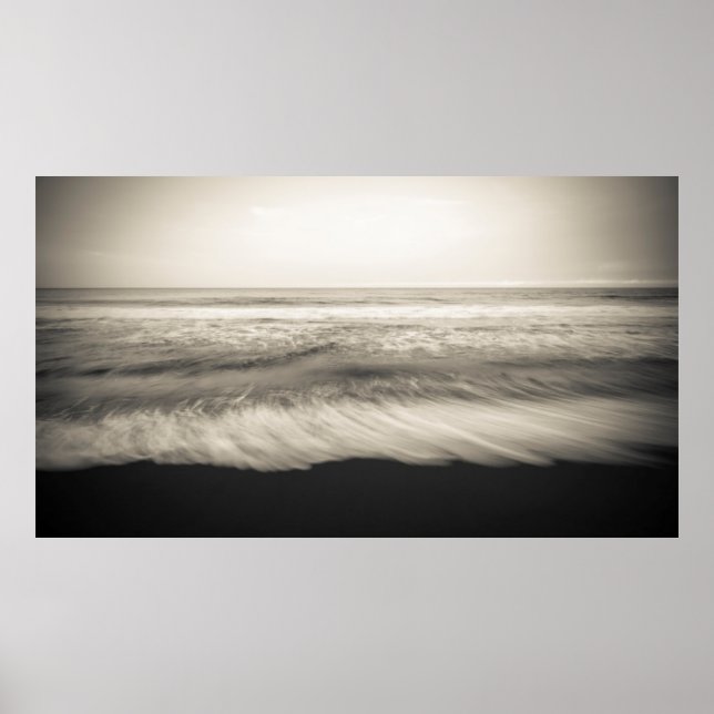 B&W seascape, Hawaii Poster (Front)