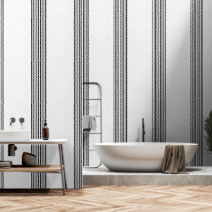 B & W Textured Vinyl Peel and Stick Wallpaper