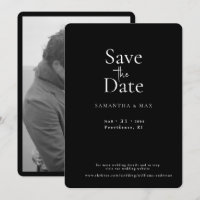 B/W The Two of Us B/W Photo Save the Date