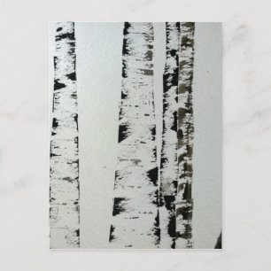 B&W Trees Postcard