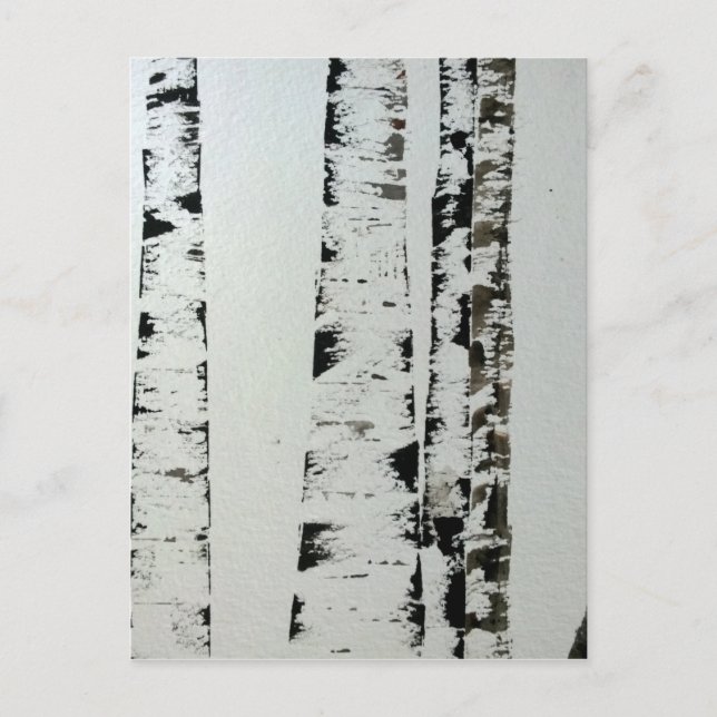 B&W Trees Postcard (Front)