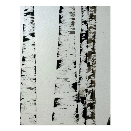 B&W Trees Postcard