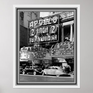 B&W Vintage Photo of the Apollo Theatre 16 x 20 Poster