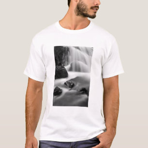 B&W waterfall, California T-Shirt