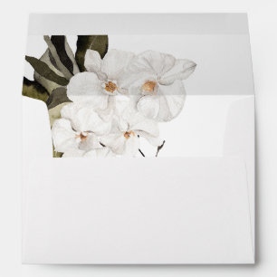 B&W White Floral 5 Envelope