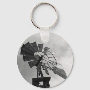 B&W Windmill Key Ring