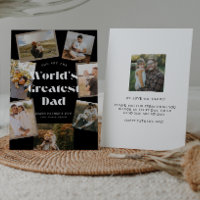 B & W World's Greatest Dad Photo Father's Day